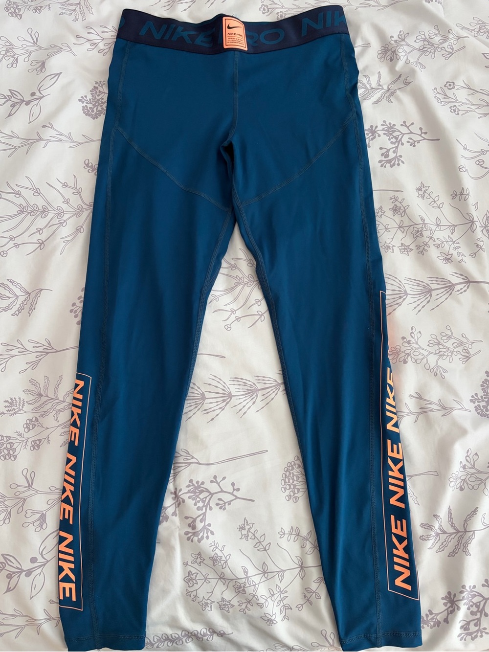 Nike Pro DriFit Teal Blue Athletic Leggings